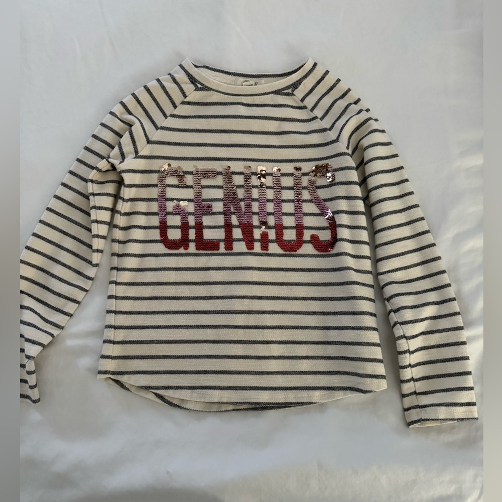 Peek girls Long sleeve sequin tee size 6-7